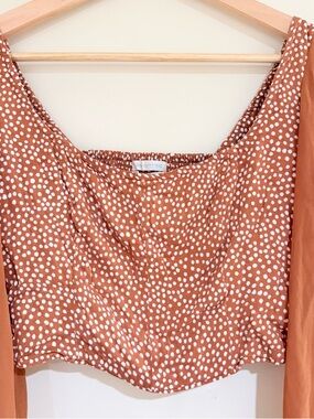 Urban Outfitters Rust Polka Dot Square Neck Cami
